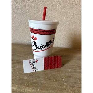 Chick-fil-A Reusable 1967 Memorabilia Cup, Straw, & Lid-with Bookmark
